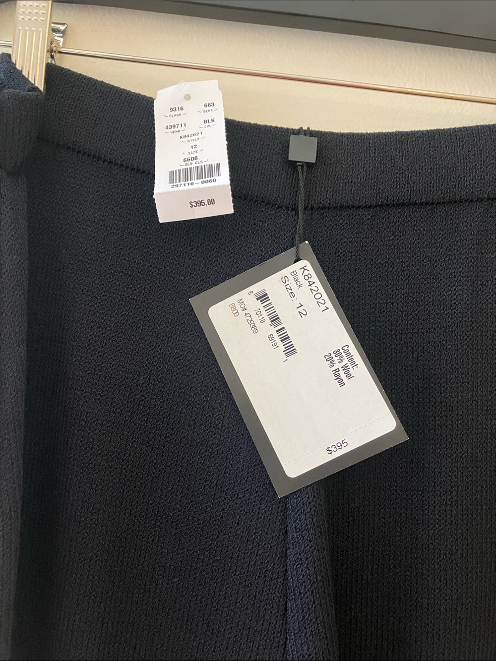 St. John Basics Black Knit 3 Piece Suit Set (Jacket, Pants, Skirt) Sz 12 - NWT - Picture 16 of 16